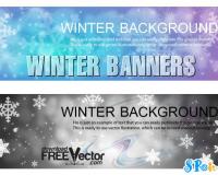 兩款冬季風格 Banner 製作素材 (Ai)