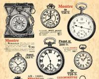素描風復古鐘錶(向量圖)
